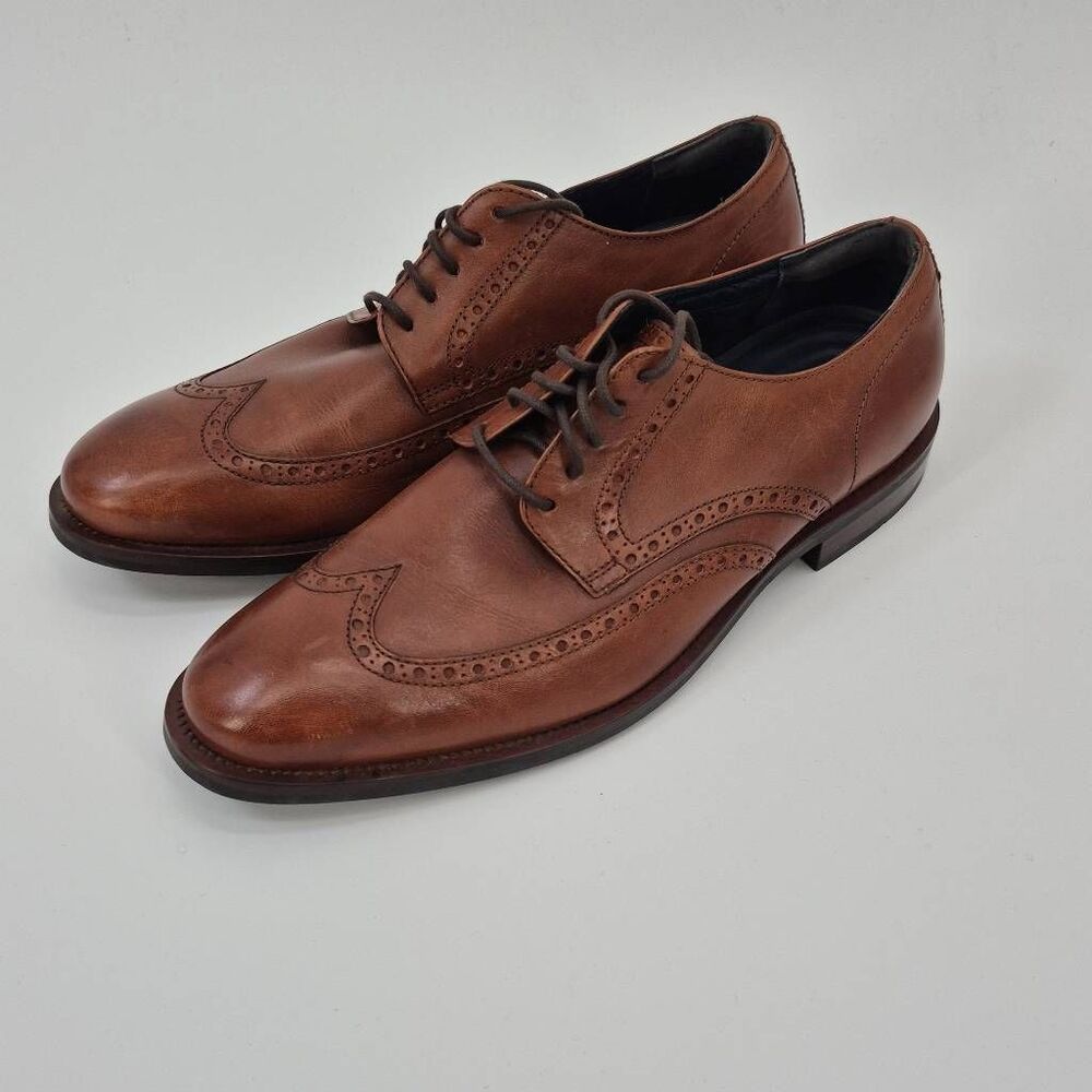 Cole Haan Grand OS Mens 10.5M Brown Leather Derby Dress Shoes